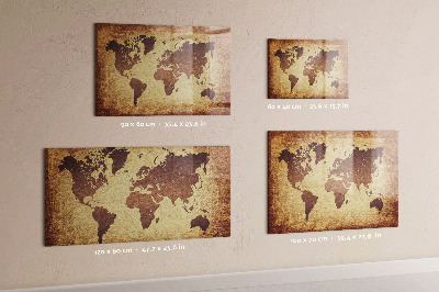 Schreib magnettafel Alte Weltkarte