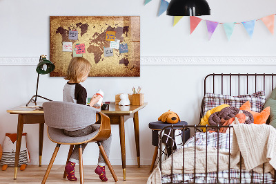 Magnetische, trocken abwischbare Tafel Alte Weltkarte