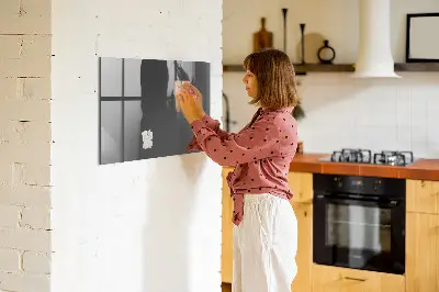 Beschreibbare magnettafel küche Farbe grau
