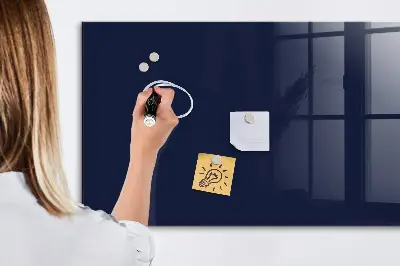 Beschreibbare magnettafel küche Dunkle marineblaue Farbe