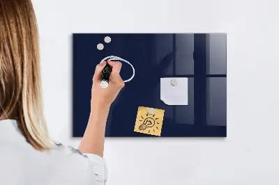 Beschreibbare magnettafel küche Dunkle marineblaue Farbe
