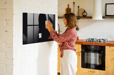 Magnetische, trocken abwischbare Tafel Farbe: Schwarz