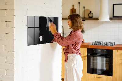 Magnetische, trocken abwischbare Tafel Farbe: Schwarz