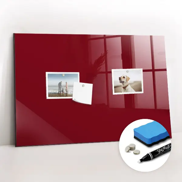 Beschreibbare magnettafel küche Burgunderrote Farbe