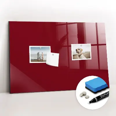 Beschreibbare magnettafel küche Burgunderrote Farbe