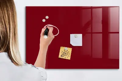 Beschreibbare magnettafel küche Burgunderrote Farbe