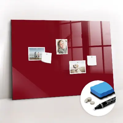 Beschreibbare magnettafel küche Burgunderrote Farbe