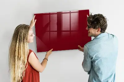 Beschreibbare magnettafel küche Burgunderrote Farbe