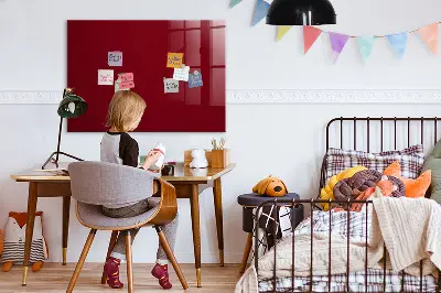 Beschreibbare magnettafel küche Burgunderrote Farbe