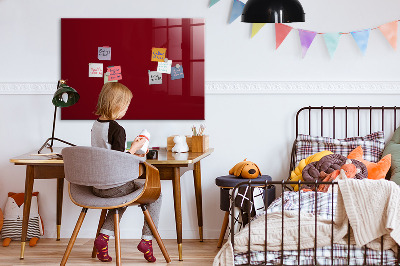 Magnettafel mit Magneten Burgunderrote Farbe