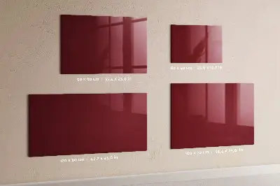 Beschreibbare magnettafel küche Burgunderrote Farbe