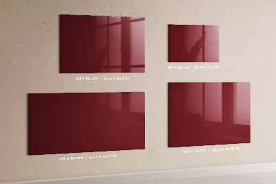 Magnettafel mit Magneten Burgunderrote Farbe