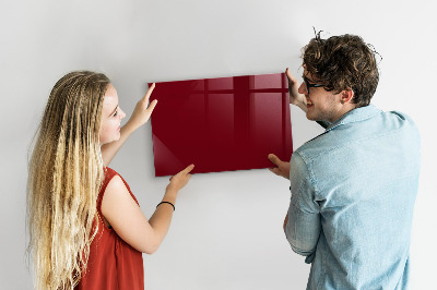 Magnettafel mit Magneten Burgunderrote Farbe