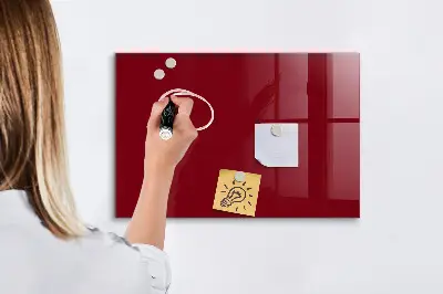 Beschreibbare magnettafel küche Burgunderrote Farbe