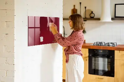 Beschreibbare magnettafel küche Burgunderrote Farbe