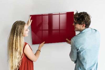 Magnettafel mit Magneten Burgunderrote Farbe