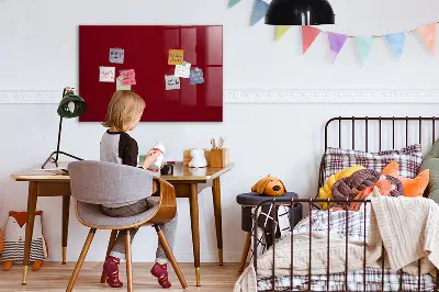 Beschreibbare magnettafel küche Burgunderrote Farbe