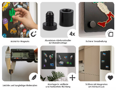 Magnettafel für Urlaubsmitbringsel 30x70