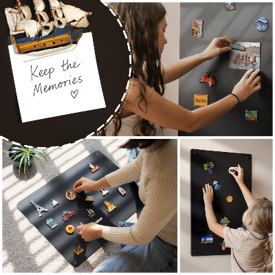 Magnettafel für Urlaubsmitbringsel in der Größe 30×70 cm