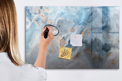 Beschreibbare magnettafel Marmormuster