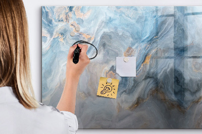 Beschreibbare magnettafel Marmormuster