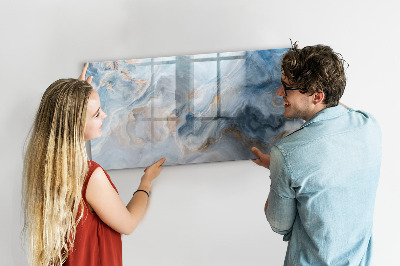Beschreibbare magnettafel Marmormuster