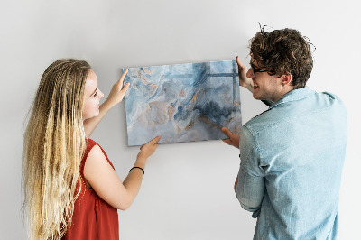 Beschreibbare magnettafel Marmormuster