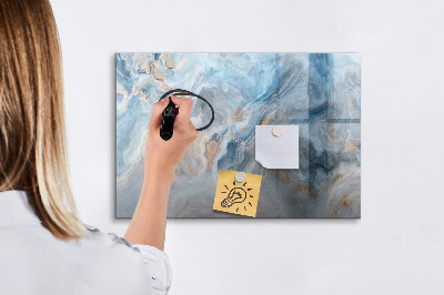 Beschreibbare magnettafel Marmormuster