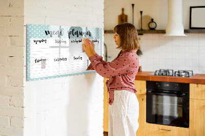 Beschreibbare magnettafel Essensplaner