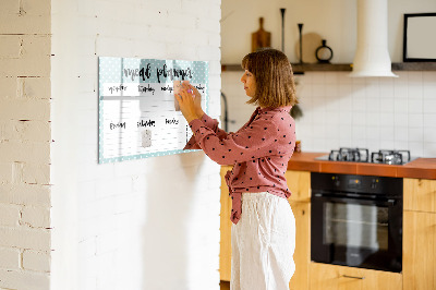 Beschreibbare magnettafel Essensplaner