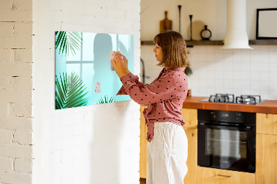 Beschreibbare magnettafel küche Palmblätter