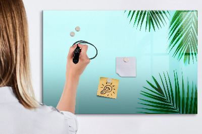 Beschreibbare magnettafel Tropische Blätter