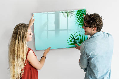 Beschreibbare magnettafel Tropische Blätter