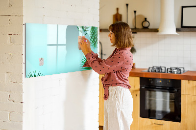 Beschreibbare magnettafel Tropische Blätter