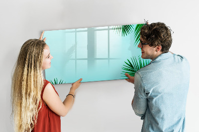 Beschreibbare magnettafel Tropische Blätter