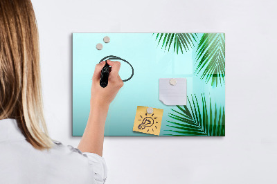 Beschreibbare magnettafel Tropische Blätter