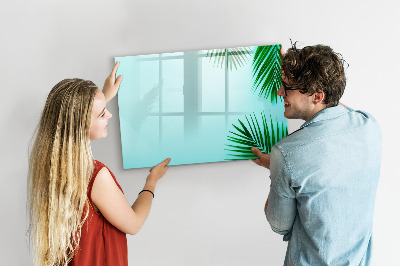 Beschreibbare magnettafel Tropische Blätter