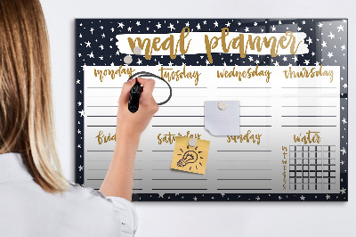 Beschreibbare magnettafel Star-Speiseplaner