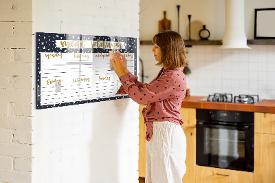 Magnettafel mit Marker Star-Speiseplaner