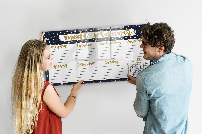 Beschreibbare magnettafel Star-Speiseplaner