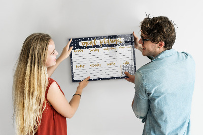 Beschreibbare magnettafel Star-Speiseplaner