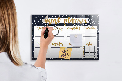 Beschreibbare magnettafel Star-Speiseplaner