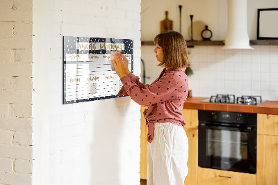 Beschreibbare magnettafel Star-Speiseplaner