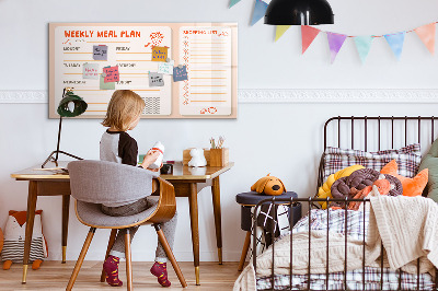 Beschreibbare magnettafel küche Retro-Speiseplaner