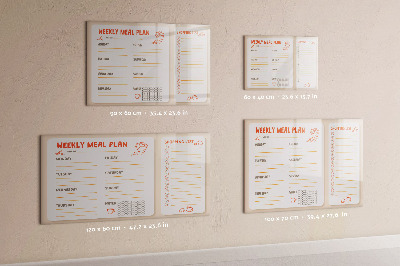 Beschreibbare magnettafel küche Retro-Speiseplaner