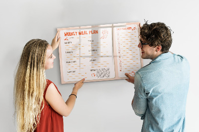 Beschreibbare magnettafel küche Retro-Speiseplaner
