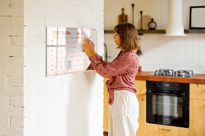 Magnetische Schreibtafel Wöchentlicher Essensplaner