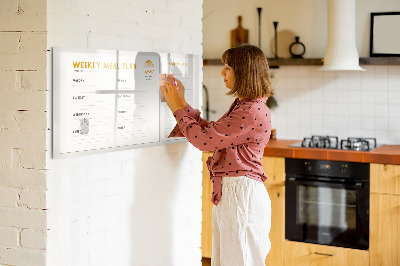 Magnetische Schreibtafel Essensplan