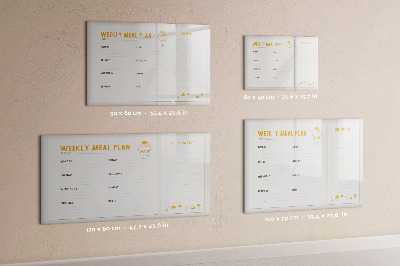 Magnetische Schreibtafel Essensplan