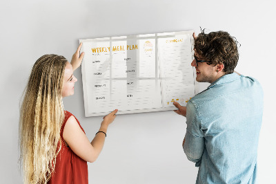 Beschreibbare magnettafel küche Essensplan